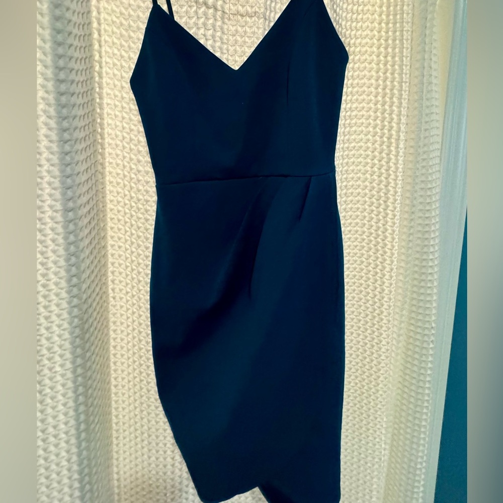 Lulus blue wrap mini dress